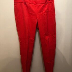 J. Crew Red Straight Leg Pants Sleek Design